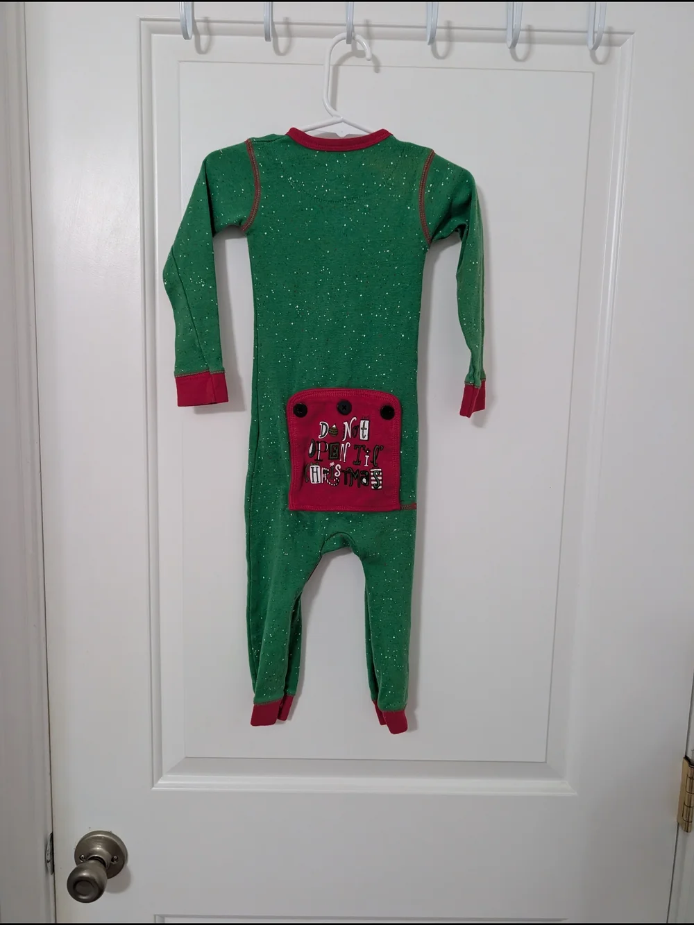 Lazy One Green Christmas Themed One Piece‎ Pajama 18m